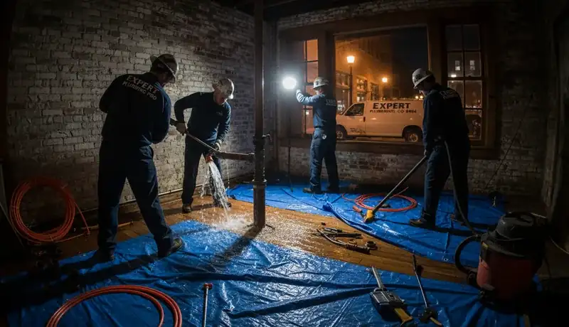 Expert Plumbing Pro - late-night-burst-pipe-repair-in-old-colorado-city
